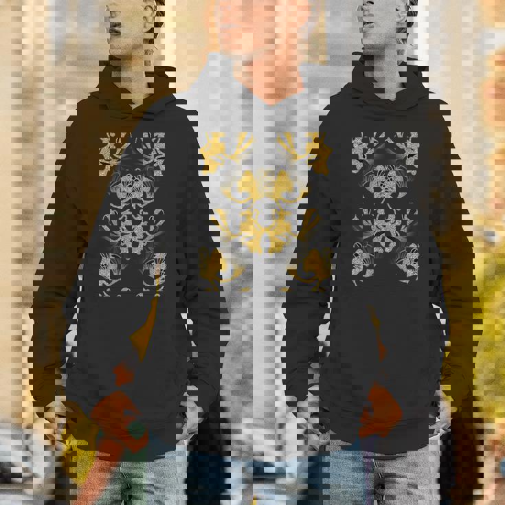 Ginkgo Leaves Opulent Foliage Abstract Mirror Image Unisex Hoodie