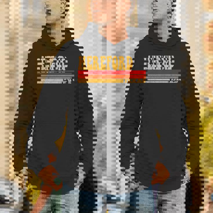 HEREFORD Texas City Vintage Roots Retro 70s 80s Unisex Hoodie