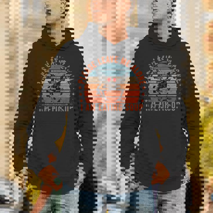 Mothman Eating Soup Please Leave Me Alone I Am Eating Soup Hoodie