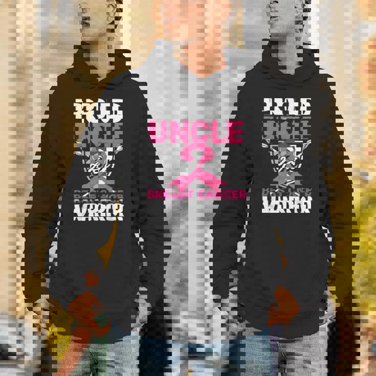 Proud Uncle Warrior Breast Cancer Awareness Hoodie