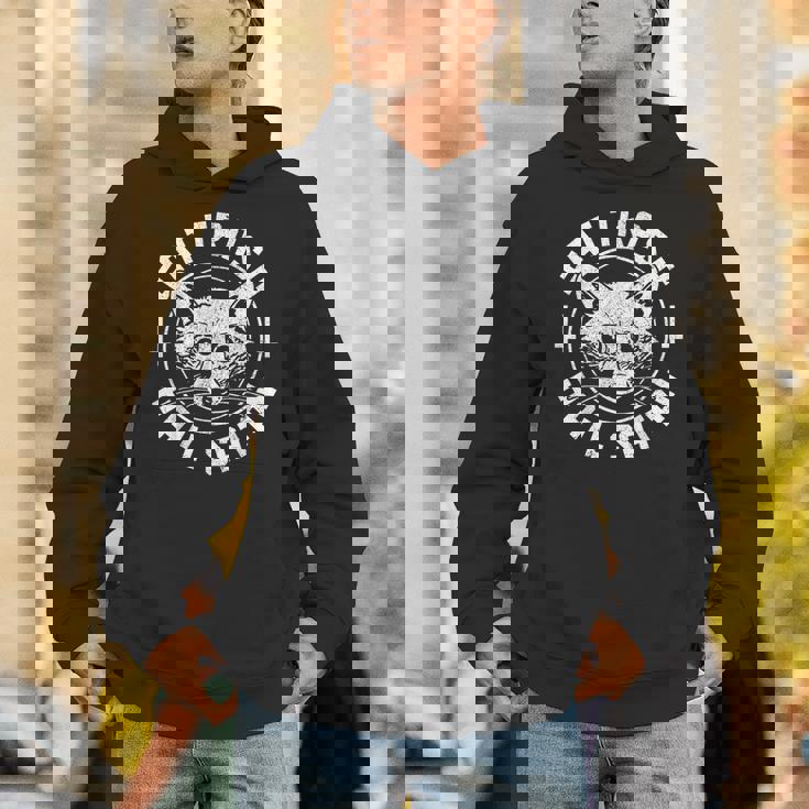 Raccoon Eat Trash Hail Satan Gothic Racoon Unisex Hoodie