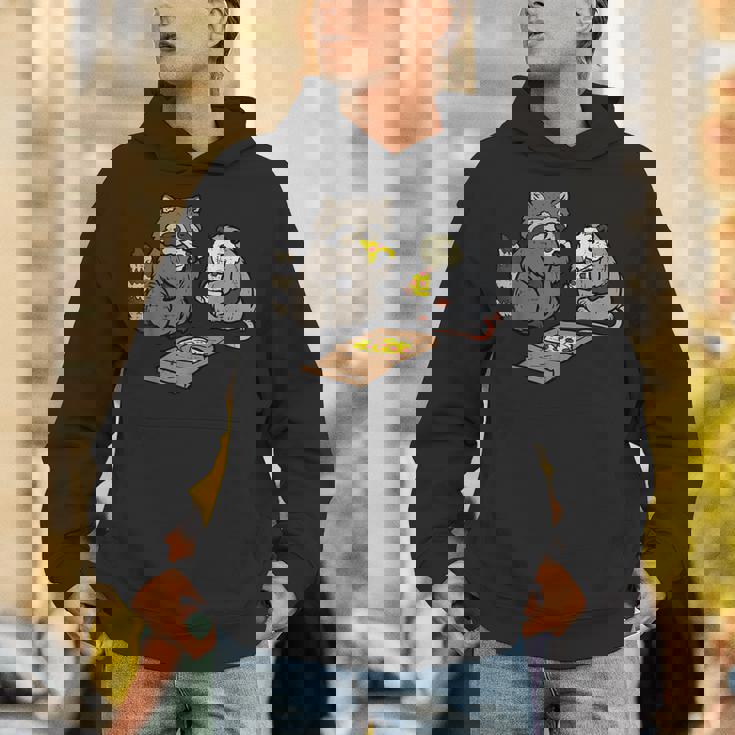 Raccoon & Opossum Pizza Hoodie - Fun Unisex Streetwear