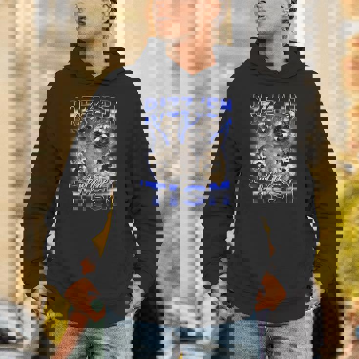 Raccoon Rizz Autistic Meme Unisex Hoodie - Fun & Unique Design