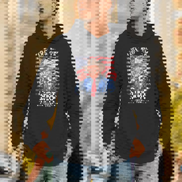 There's A New Sheriff In Town Cowboy Trump 2024 Hoodie