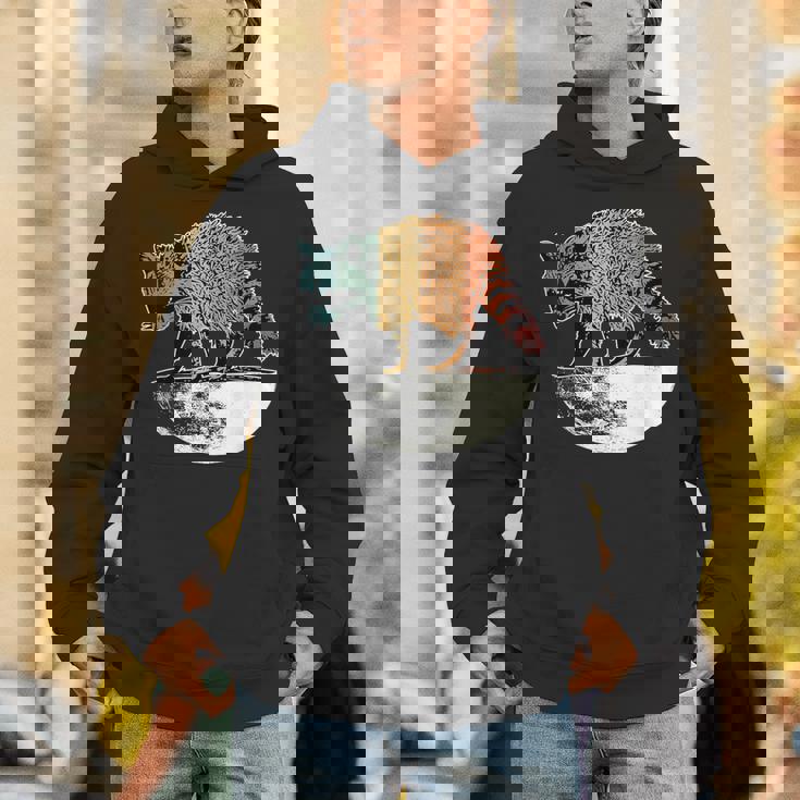 Retro Raccoon Unisex Hoodie - Vintage Moonlight Design