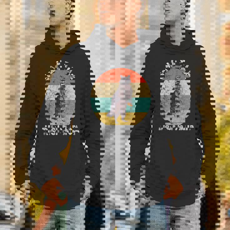 Save the Trash Panda Raccoon Hoodie - Vintage Sunset Unisex