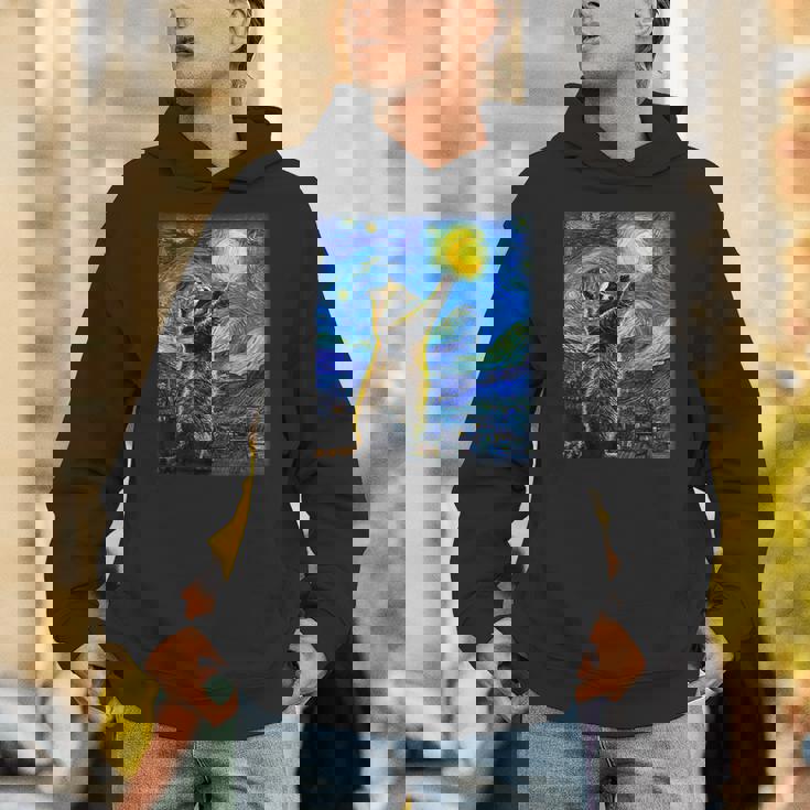 Starry Raccoon Night Hoodie | Van Gogh Inspired | Art Lovers' Unisex