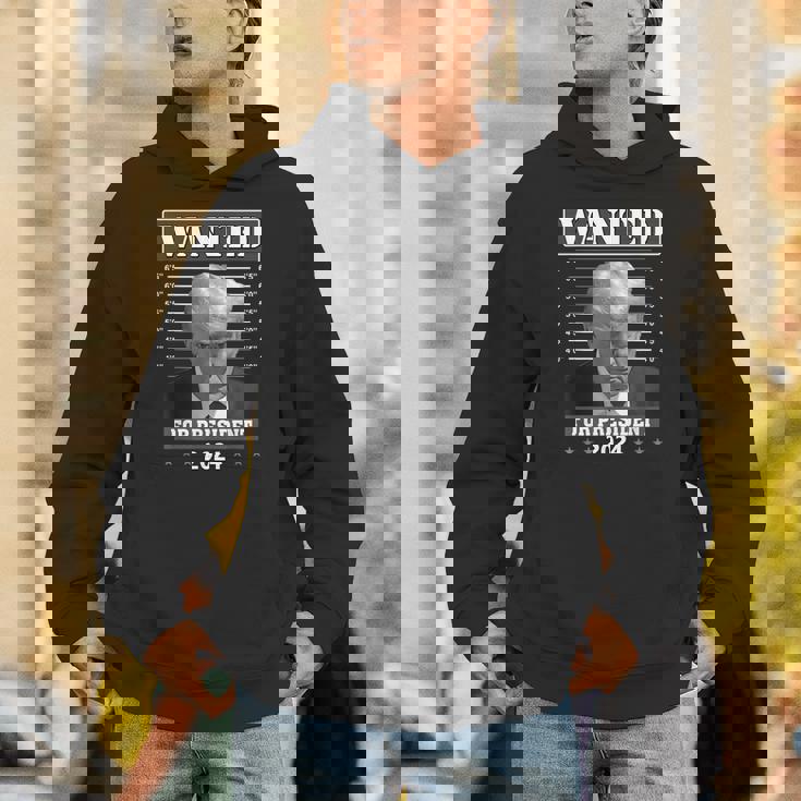 Trump Mugshot Wanted For President 2024 Unisex Hoodie
