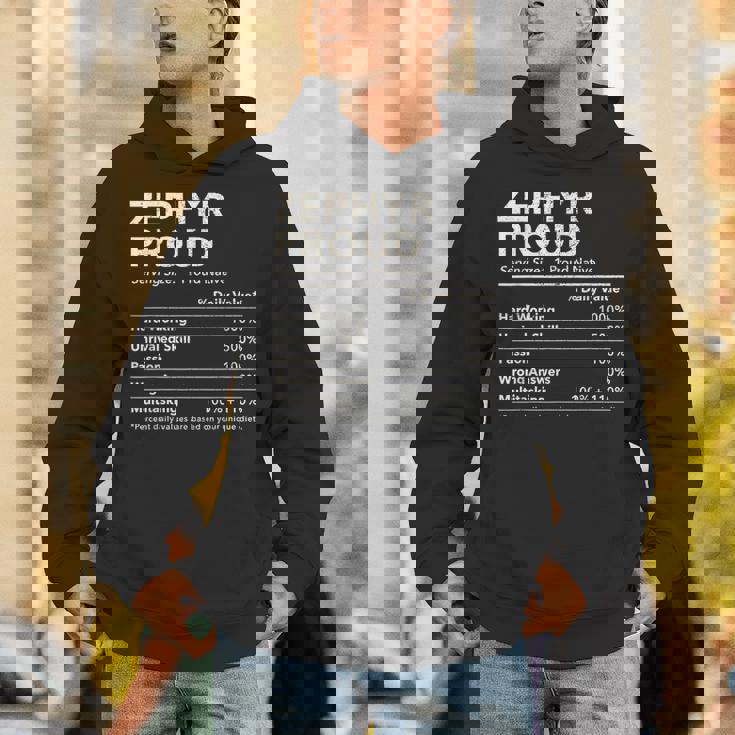 Zephyr Texas Proud Nutrition Facts Unisex Hoodie