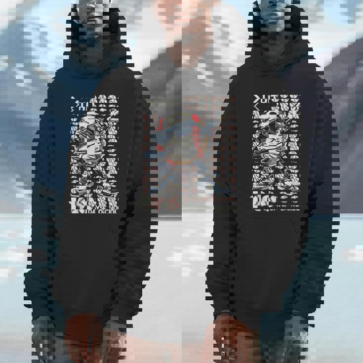 100 Days Of School Baseball Bat 100Th Day Of School Boys Hoodie