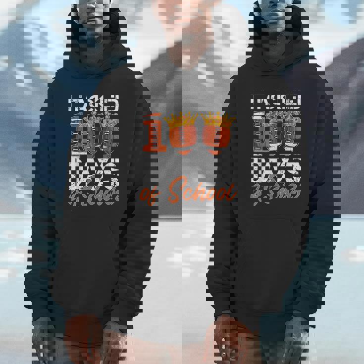 100Th Day Of School Boys Football I Tackled 100 Days School Hoodie