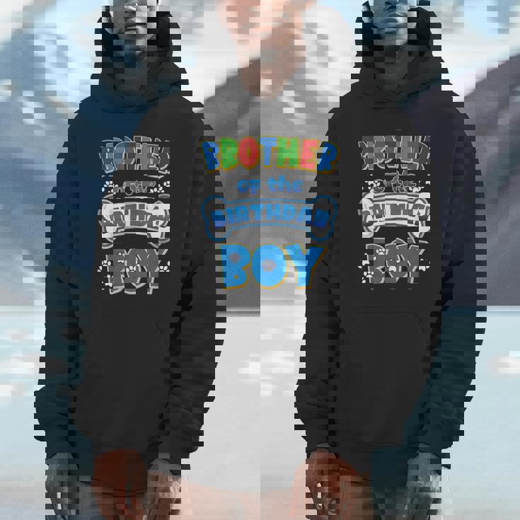 Brother Of The Birthday Boy Dog Family Party Decorations Hoodie