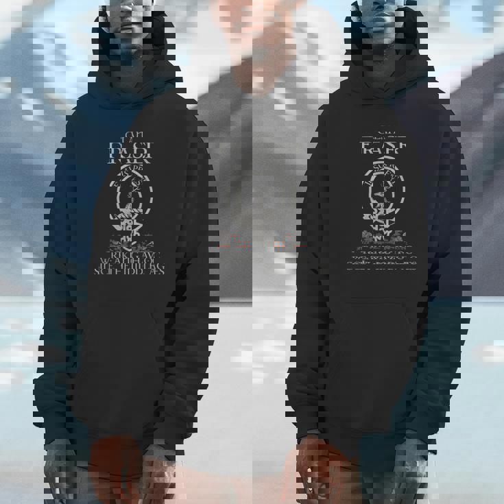 Clan Fraser Of Lovat Tartan Crest Thistle Vintage Hoodie