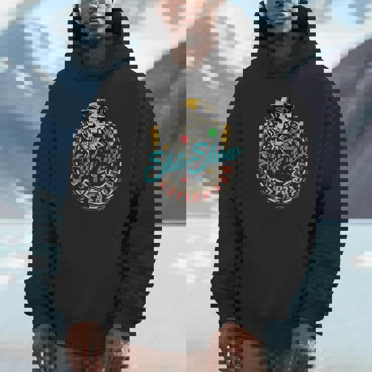 Cool Shit Show Supervisor Skull Hilarious Vintage For Adults Unisex Hoodie