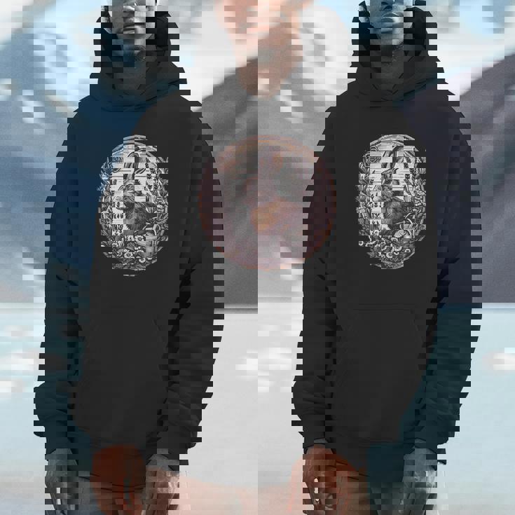 Cottagecore Rabbit Wild Hare Boho Rustic Unisex Hoodie