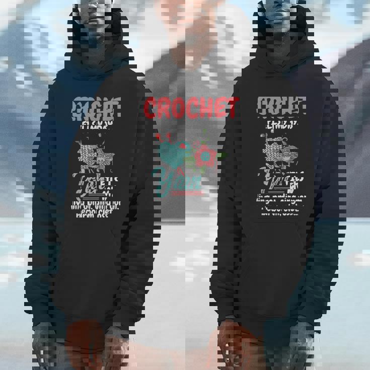 Crochet Yarn Fills My Days Yarn Fills Knitter Crochet Hoodie