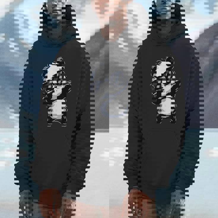 Dabbing Panda With Sunglasses Cool Panda Dab Dance Unisex Hoodie