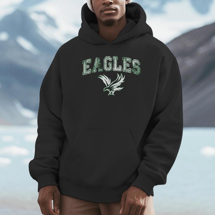 Distressed Eagles Vintage Flying Eagles Fly Bird Hoodie