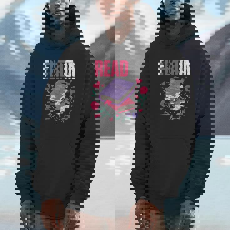 Freadom Anti Ban Books Freedom To Read Book Reading Unisex Hoodie