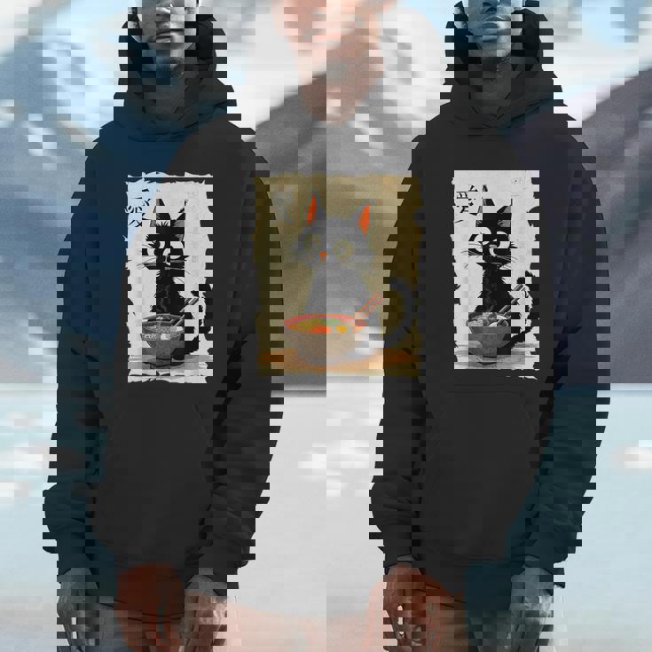 Cat Ramen Graphic Japanese Kawaii Anime Cat Hoodie