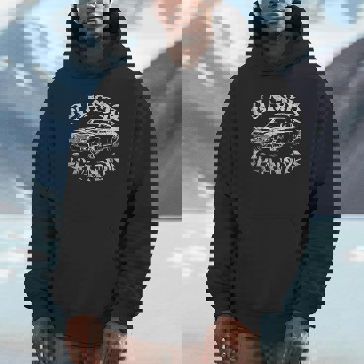 Grandpa Classic Car Graphic Family Grandpa Fathers Day Hoodie