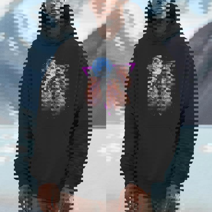 Three Groundhog Moon 3 Groundhog Head Groundhog Day Hoodie