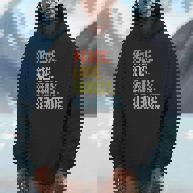 Gilmore Last Name Peace Love Family Matching Unisex Hoodie