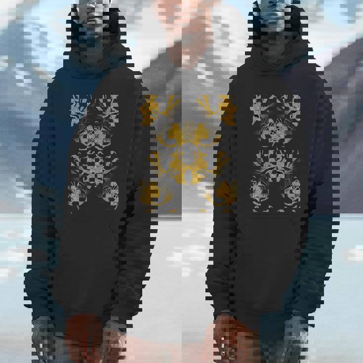 Ginkgo Leaves Opulent Foliage Abstract Mirror Image Unisex Hoodie