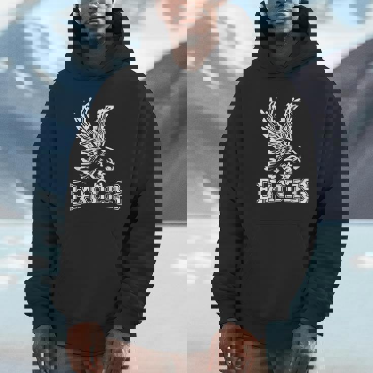 Go Eagles Fly Vintage Eagles Flying Bird Inspirational Hoodie