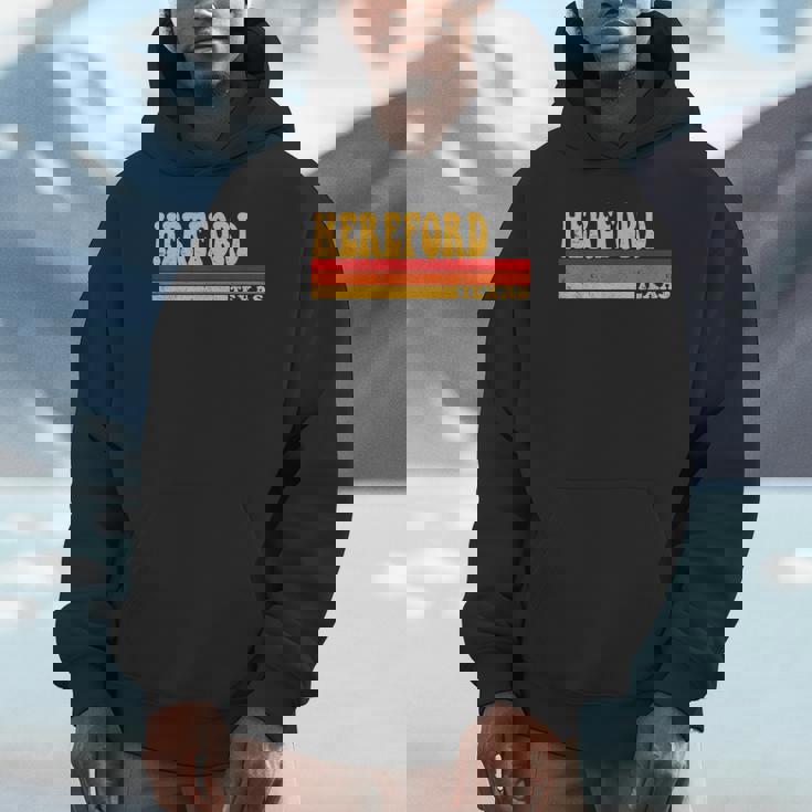 HEREFORD Texas City Vintage Roots Retro 70s 80s Unisex Hoodie