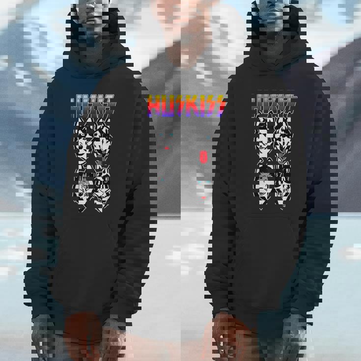 Huskiss Dogs Puppy Rock Rockin For Husky Lover Hoodie