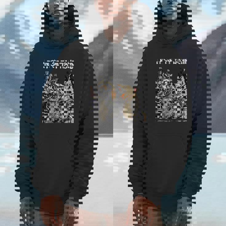 Let's Get Trashed Hoodie - Unisex Raccoon & Opossum Drinking Theme