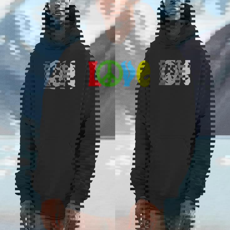 Love Peace Sign Symbol World Planet Freedom Hippie Kindness Unisex Hoodie
