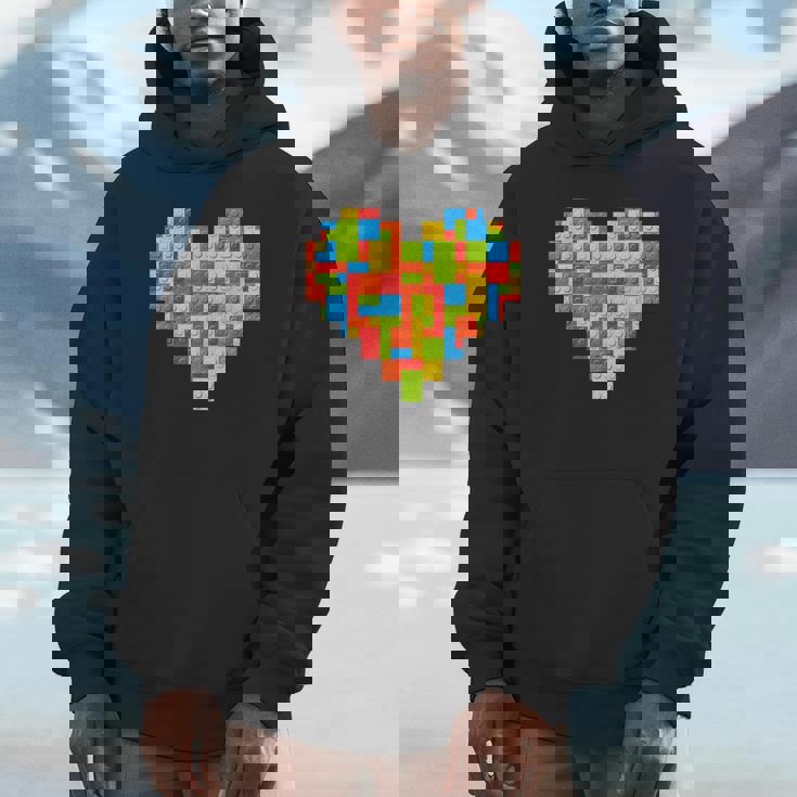 Master Builder Block Brick Building Heart Valentines Day Boy Hoodie