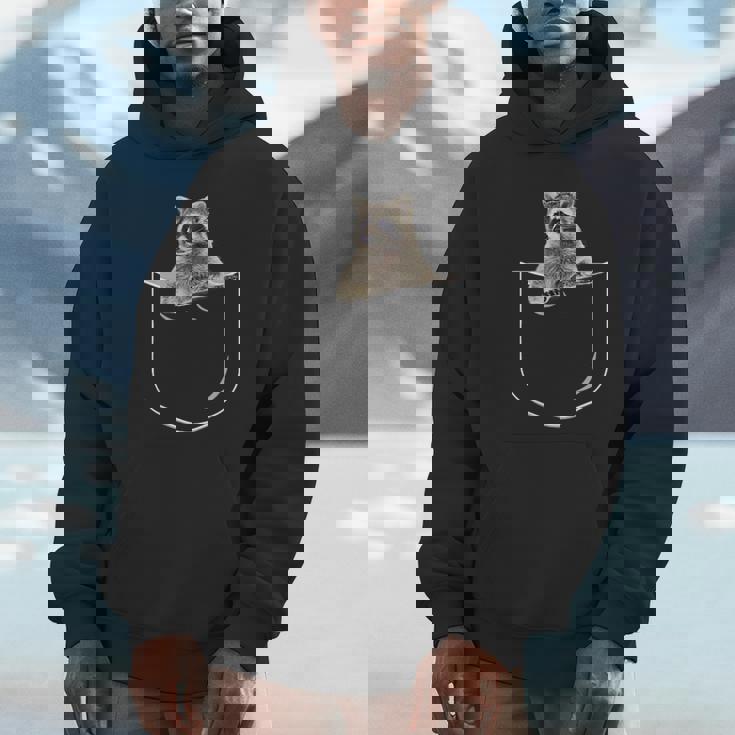 Pocket Raccoon Hoodie | Playful Unisex Raccoon Pocket Design