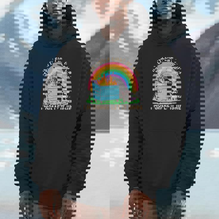 Raccoon Dumpster Fire Hoodie | Groovy Light of Mine for Unisex