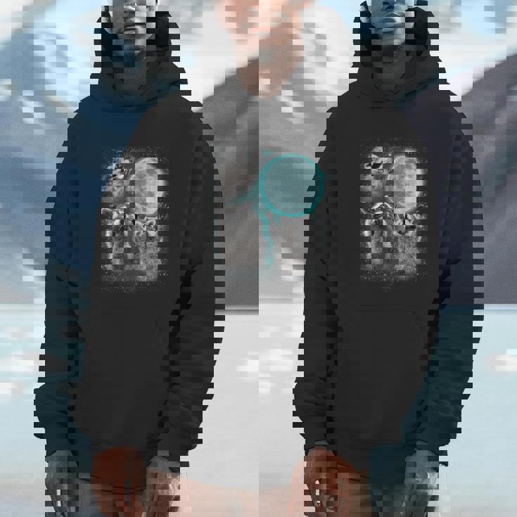 Raccoon Hoodie – Unique Moon-Howling Design for Unisex
