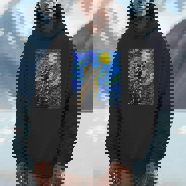 Starry Raccoon Night Hoodie | Van Gogh Inspired | Art Lovers' Unisex