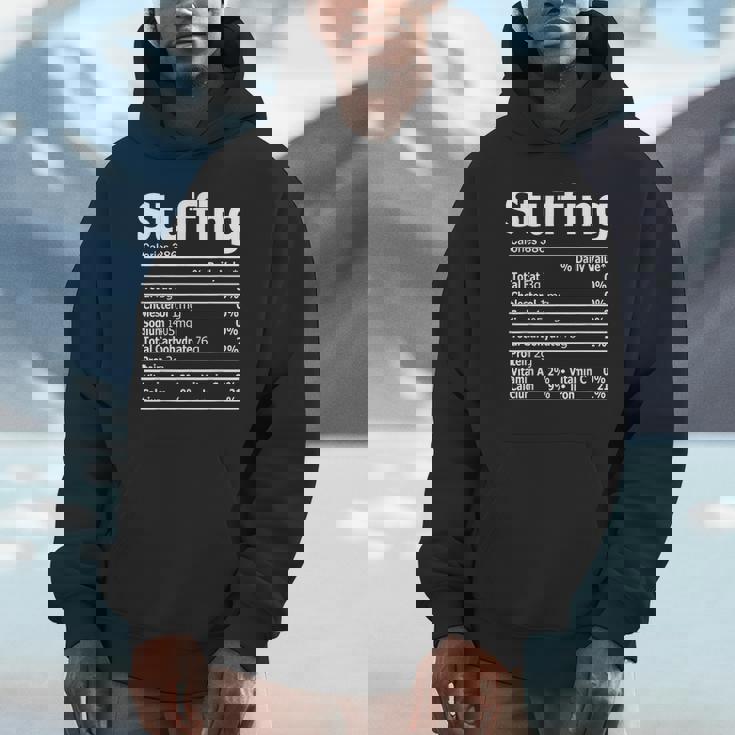 Stuffing Nutrition Facts Thanksgiving Dinner Nutrition Facts Unisex Hoodie