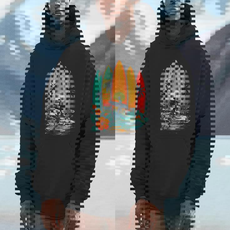 Surfboarder Hawaii Wave Surfing Beach Surfer Hoodie