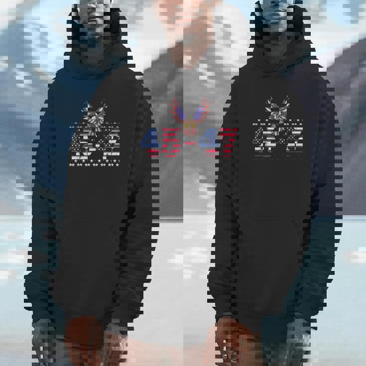 Trump 2024 45 47 Vintage American Flag Retro 4547 Trump 2024 Hoodie