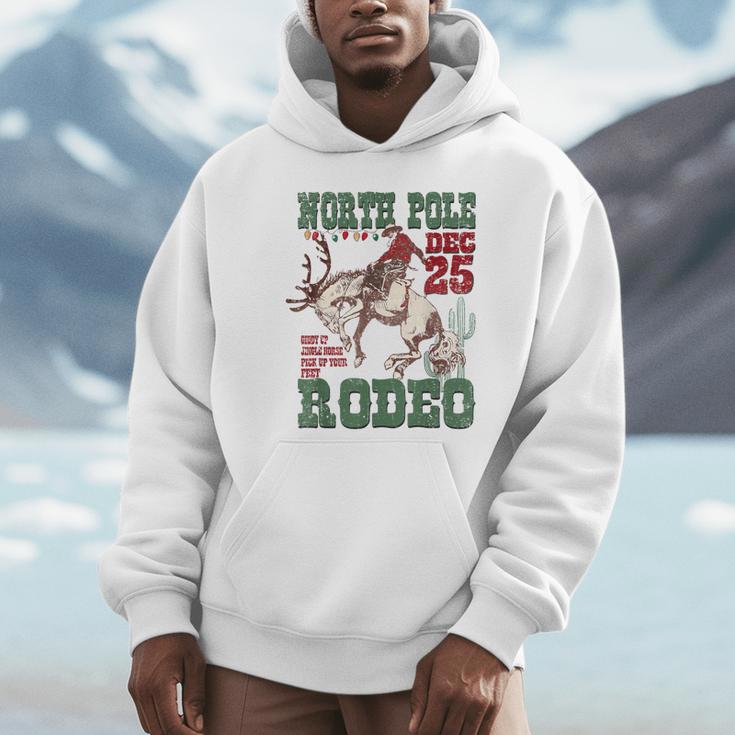 North Pole Rodeo Cowboy Santa Country Christmas Unisex Hoodie ...