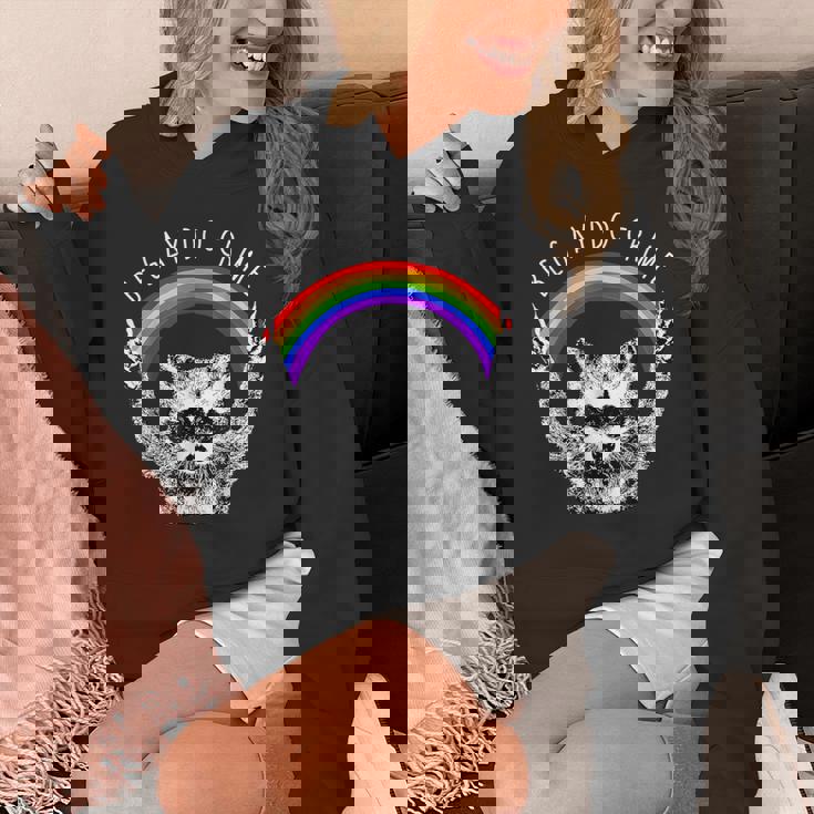 Raccoon Unisex Hoodie - Rainbow LGBTQ Pride | Be Gay Do Crime