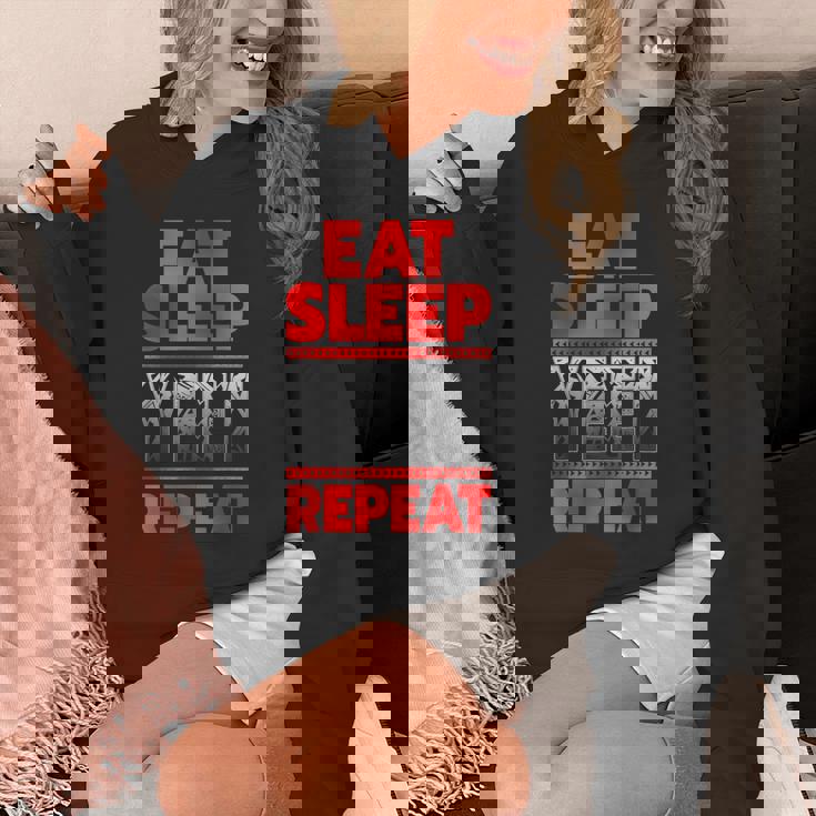 Vintage Yeet Apparel Saying Eat Sleep Repeat Hoodie