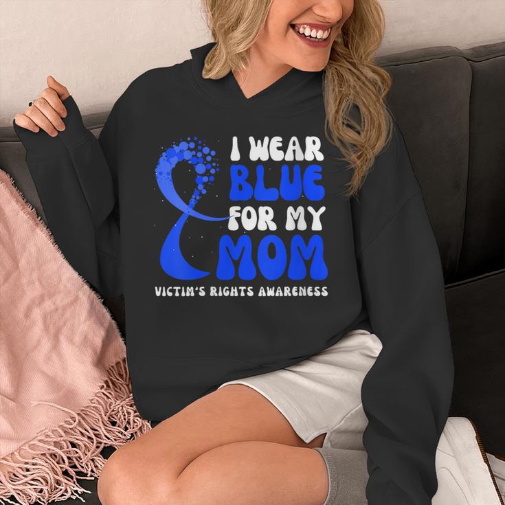 Victim Rights Ribbon I Wear Blue For My Mom Victim's Rights Awareness Ribbon Unisex Hoodie ...