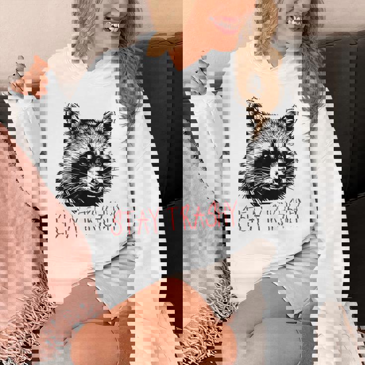 Street Cat Vintage Stay Trashy Raccoon Hoodie