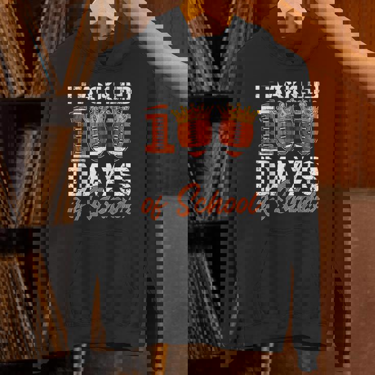 100Th Day Of School Boys Football I Tackled 100 Days School Hoodie