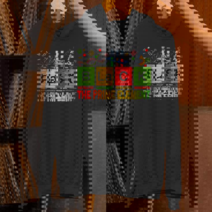 Black Prime Element Black History Month Periodic Table Hoodie