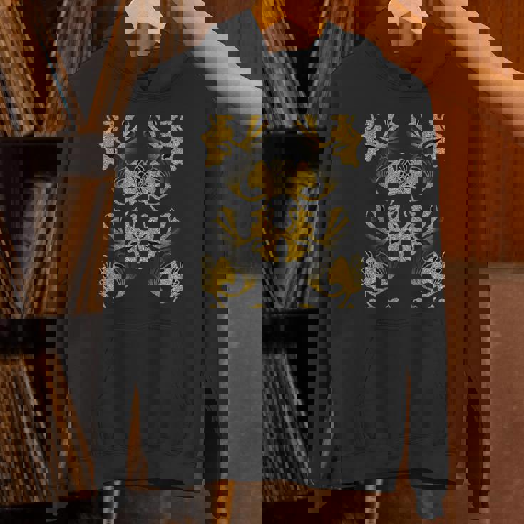 Ginkgo Leaves Opulent Foliage Abstract Mirror Image Unisex Hoodie