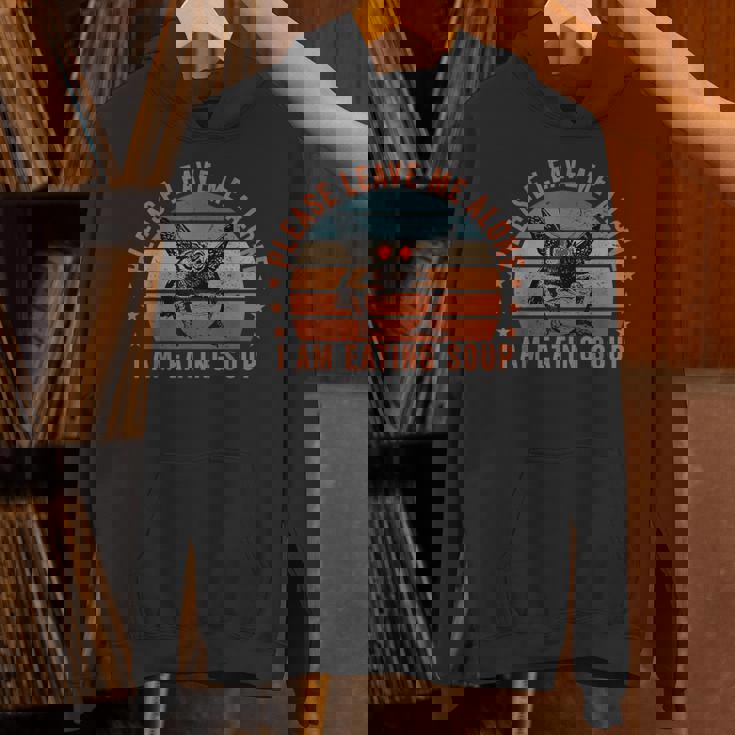 Mothman Eating Soup Please Leave Me Alone I Am Eating Soup Hoodie
